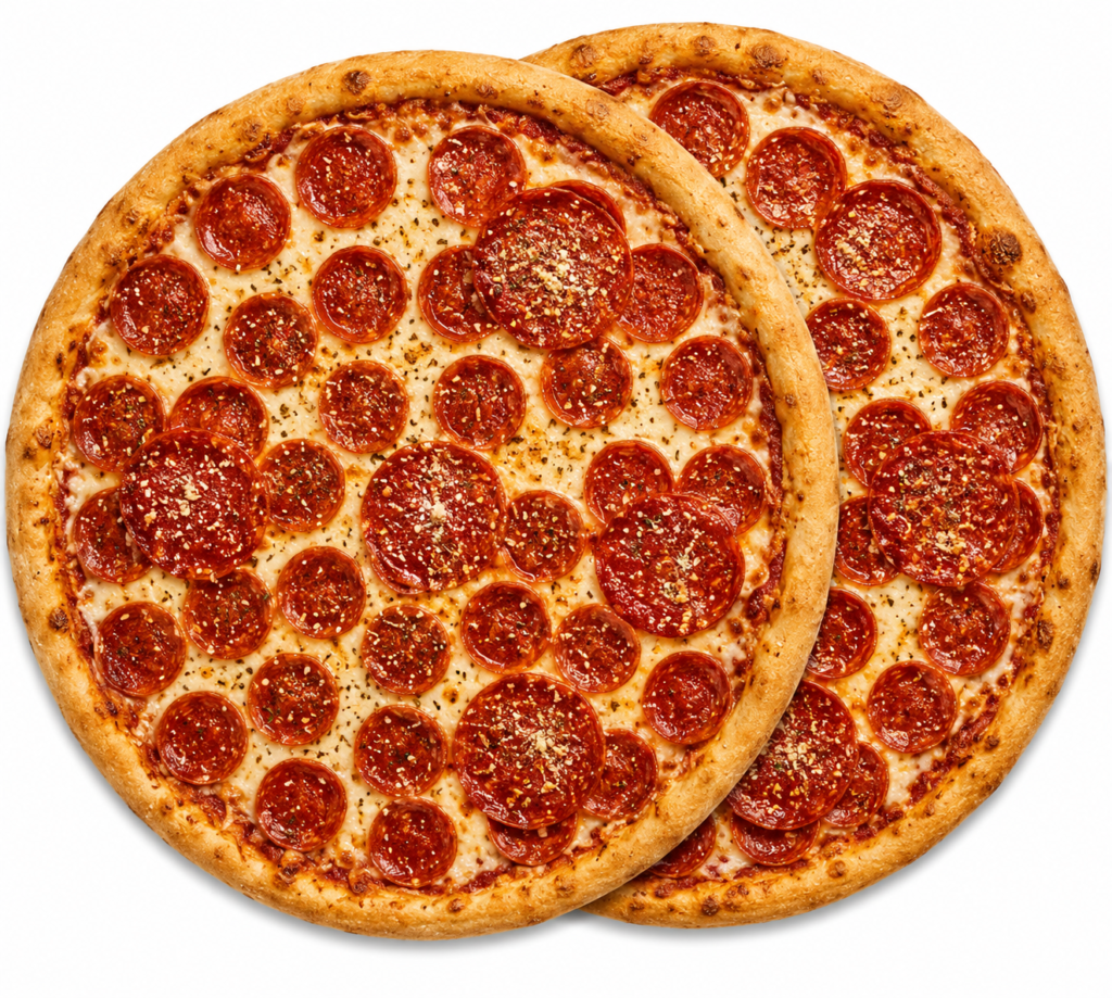 2 Medium Pepperoni
